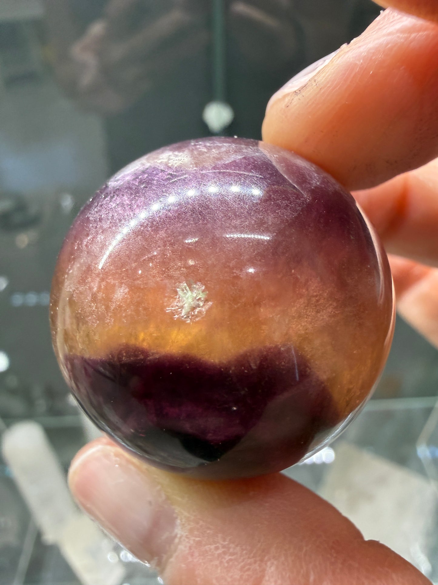 Fluorite Sphere- 1.25 inch diameter