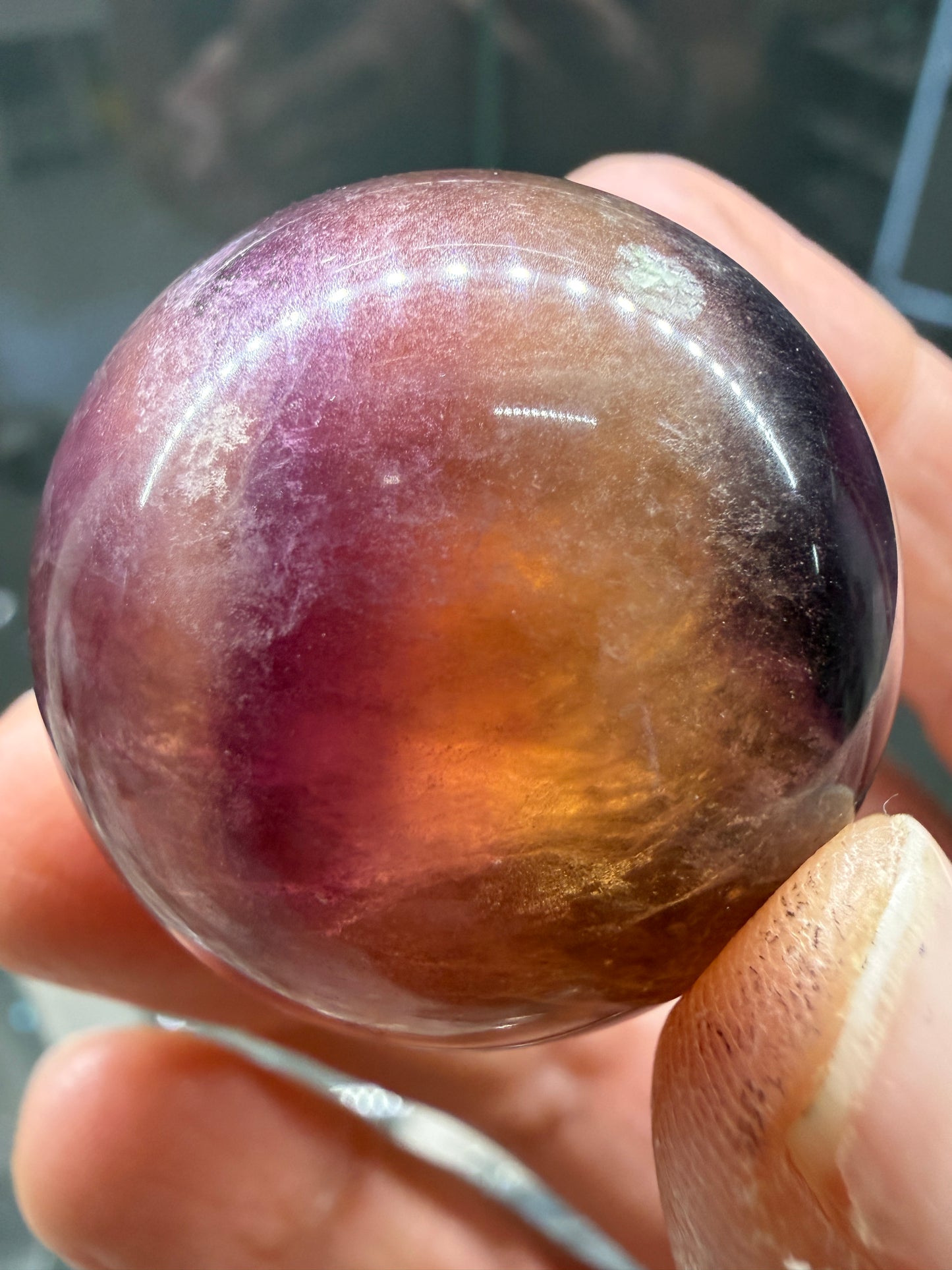 Fluorite Sphere- 1.25 inch diameter