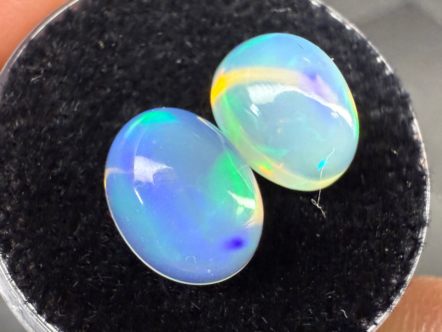 Welo Opal Cabochon Pair: 3.65 ct– 10x8x4mm