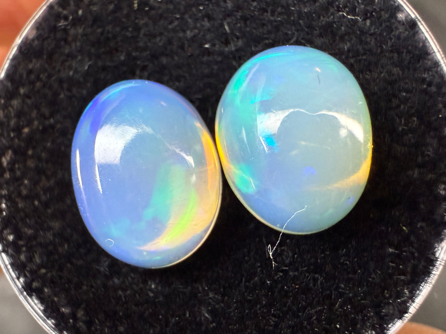 Welo Opal Cabochon Pair: 3.65 ct– 10x8x4mm