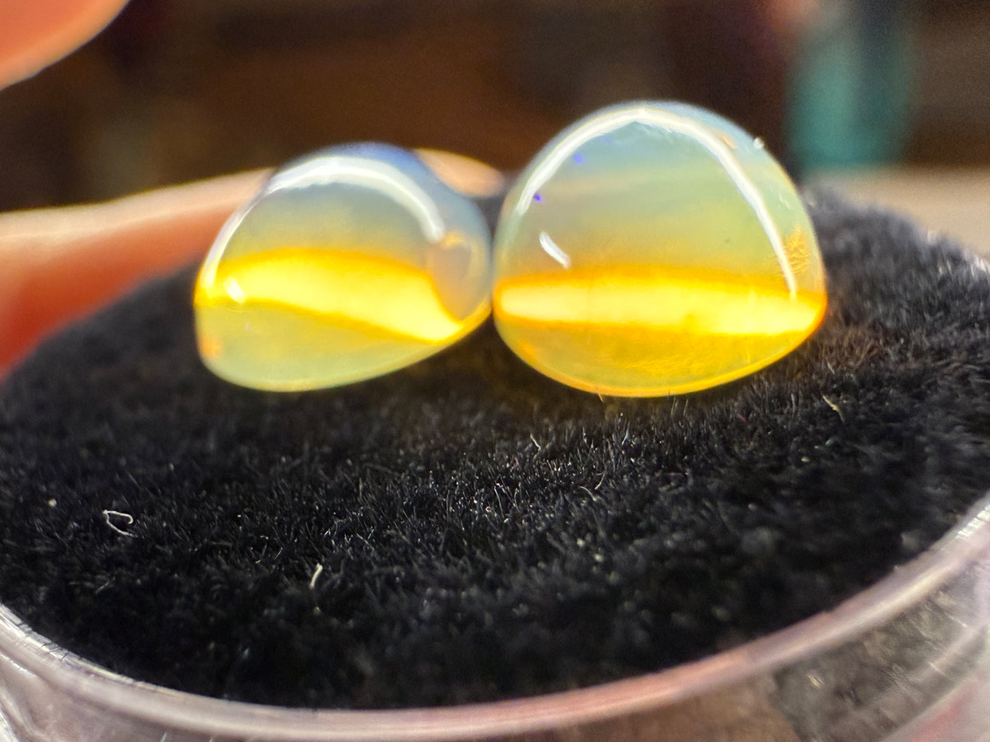 Welo Opal Cabochon Pair: 3.65 ct– 10x8x4mm