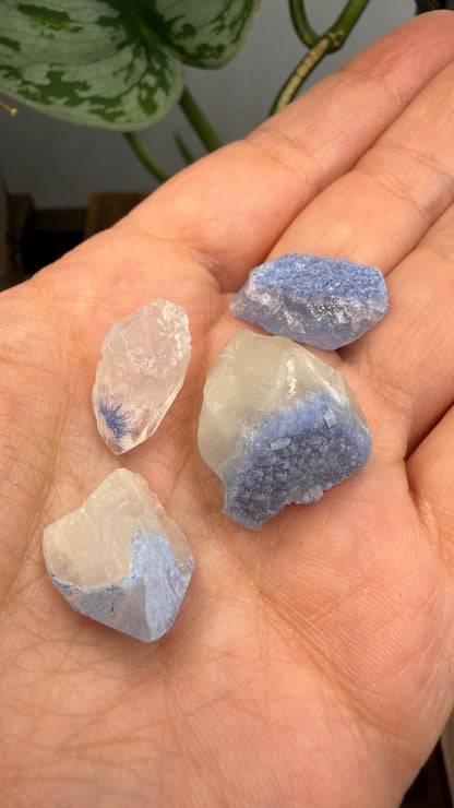 Dumortierite in Quartz Parcel- Vaca Morta quarry, Serra da Vereda, Bahia, Brazil