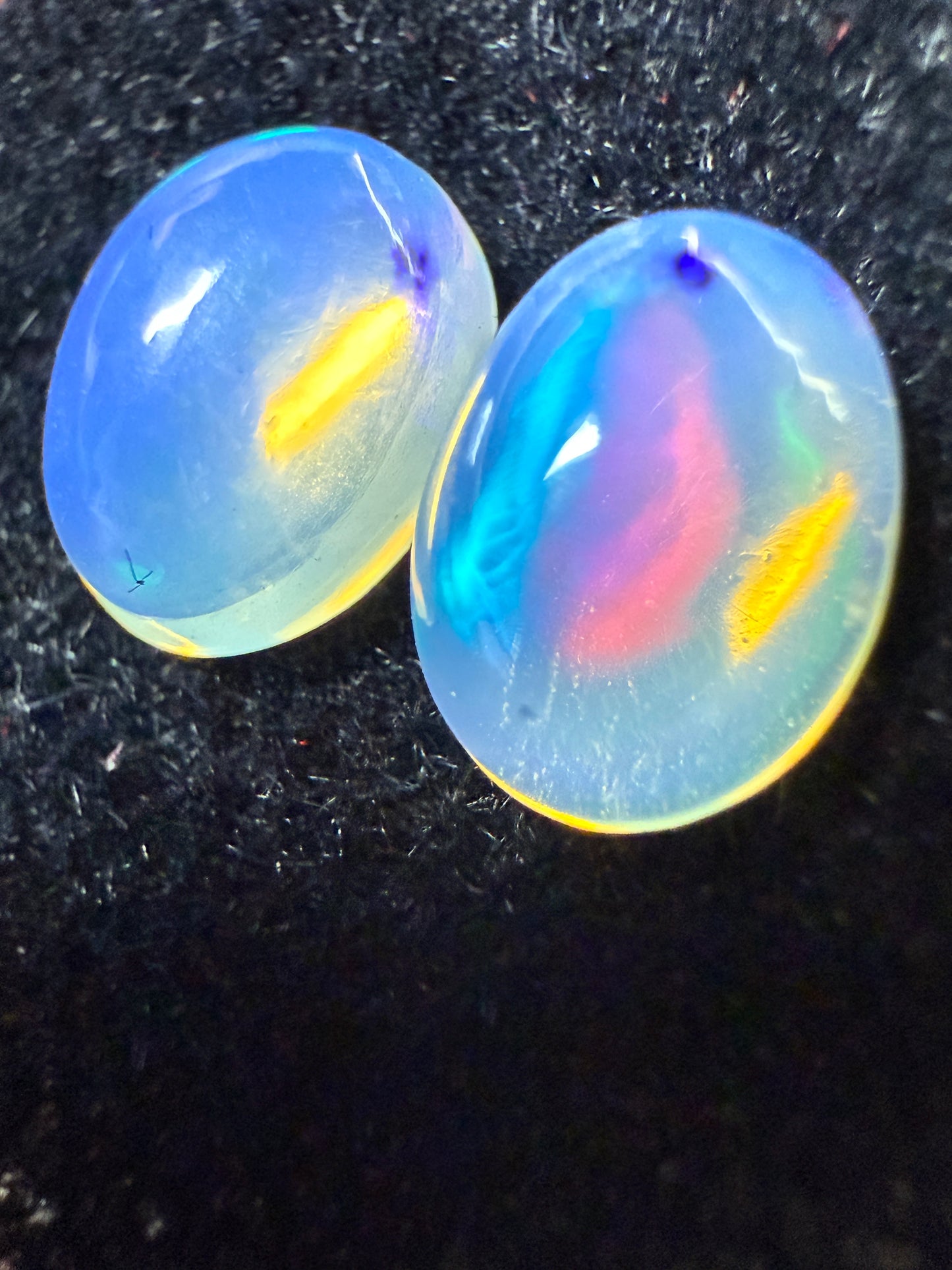 Welo Opal Cabochon Pair: 1.75 ct– 8x6x4mm