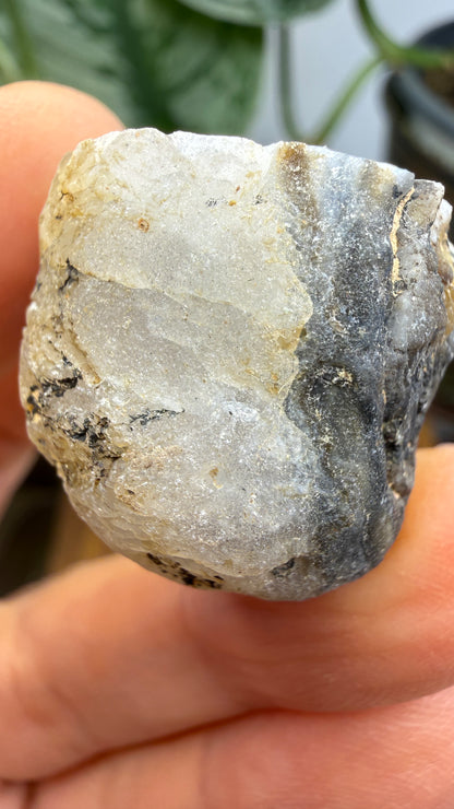 Polished Agate Geode Half with Druzy Quartz