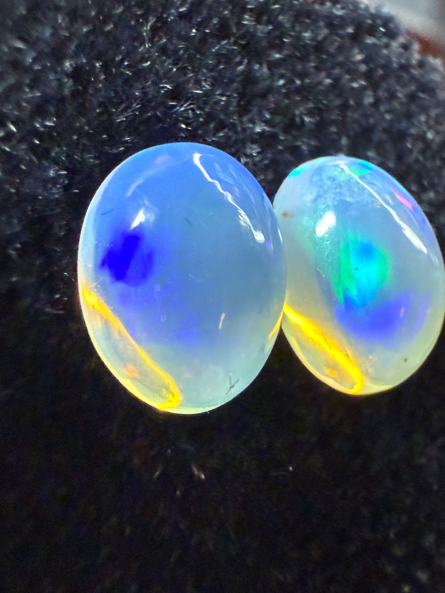Welo Opal Cabochon Pair: 1.75 ct– 8x6x4mm