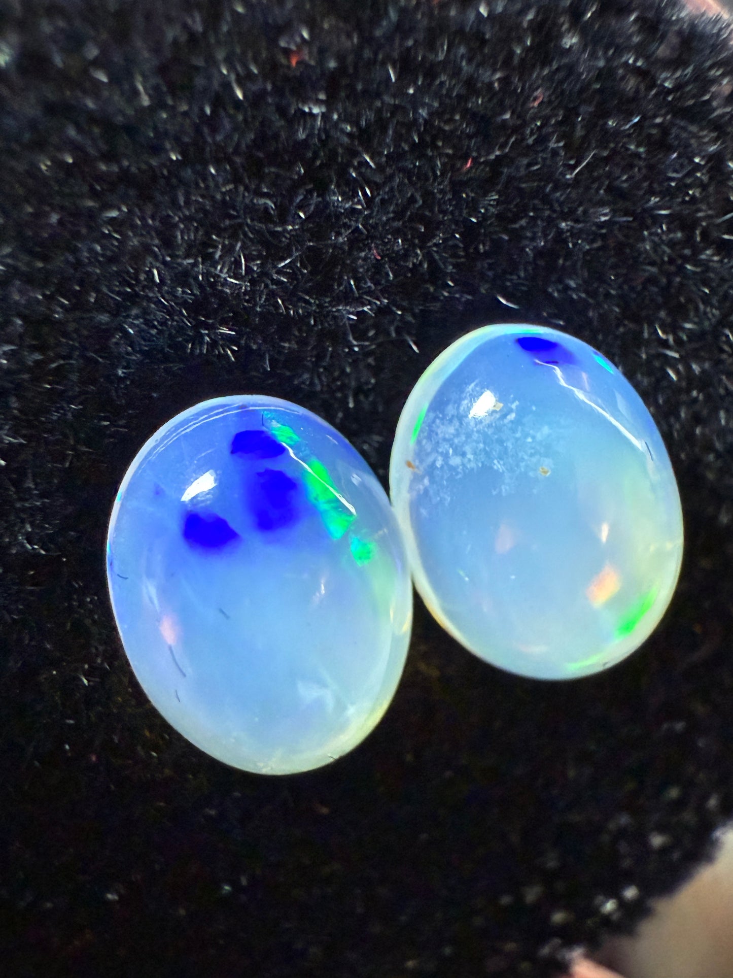 Welo Opal Cabochon Pair: 1.75 ct– 8x6x4mm