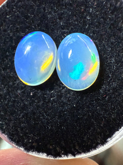 Welo Opal Cabochon Pair: 1.75 ct– 8x6x4mm