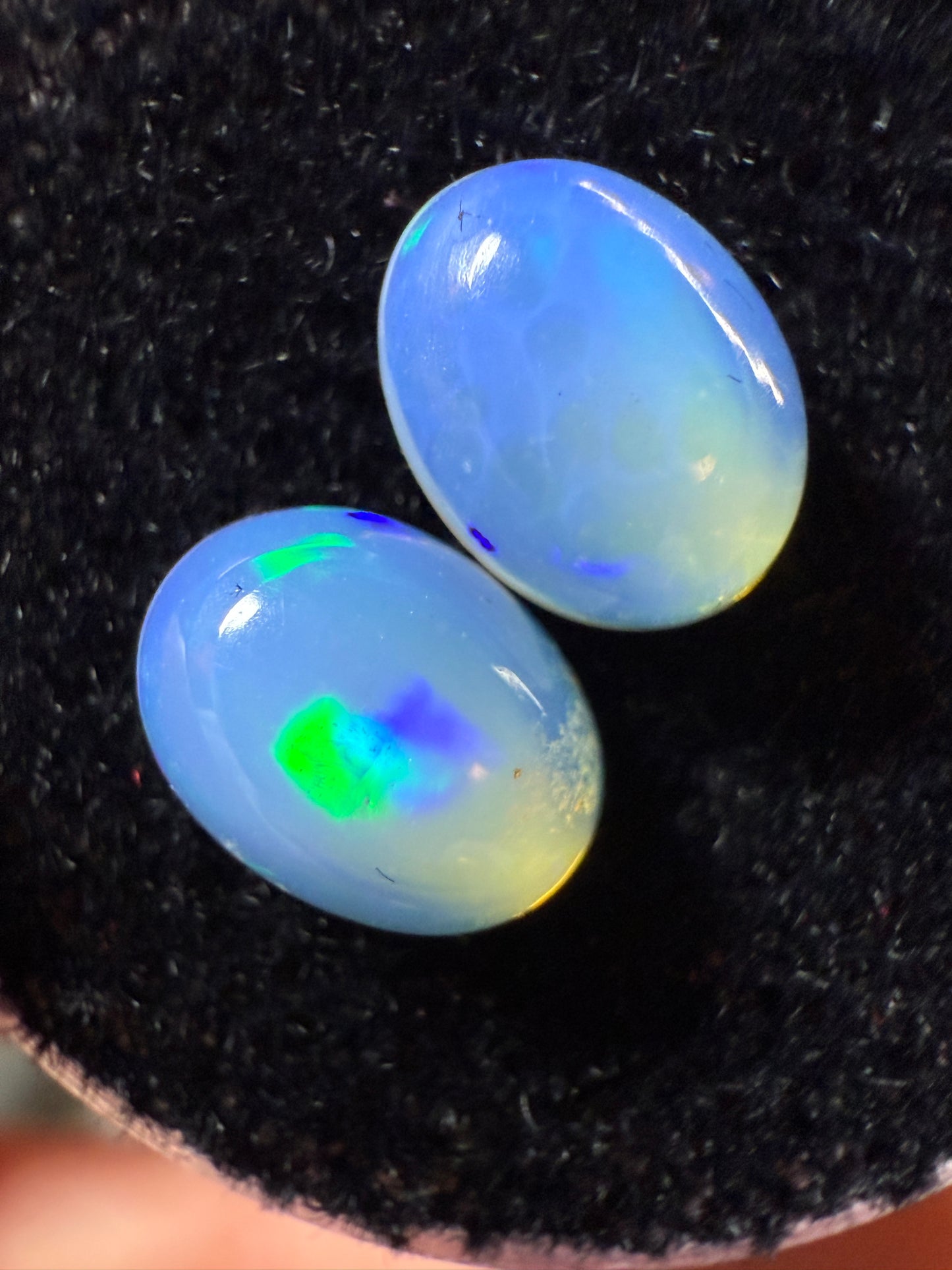 Welo Opal Cabochon Pair: 1.75 ct– 8x6x4mm