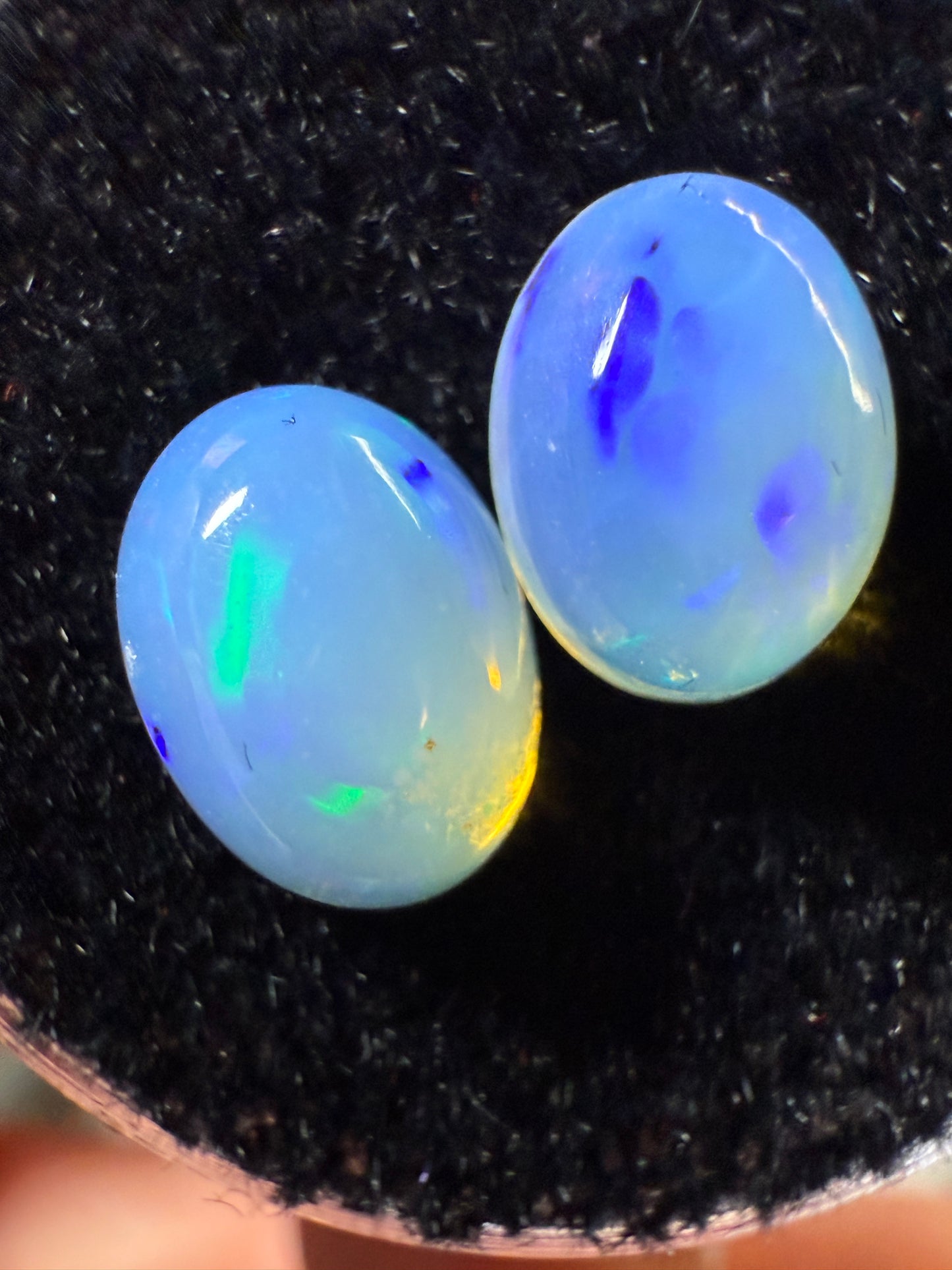 Welo Opal Cabochon Pair: 1.75 ct– 8x6x4mm