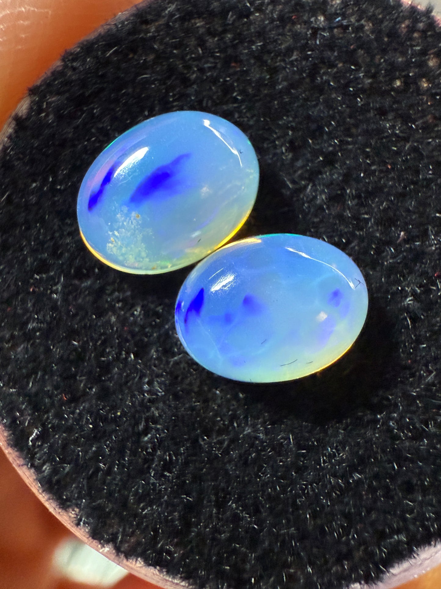 Welo Opal Cabochon Pair: 1.75 ct– 8x6x4mm