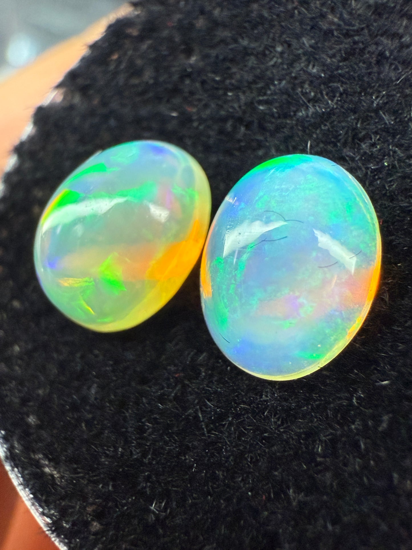 Welo Opal Cabochon Pair: 1.76 ct– 8x6x4mm