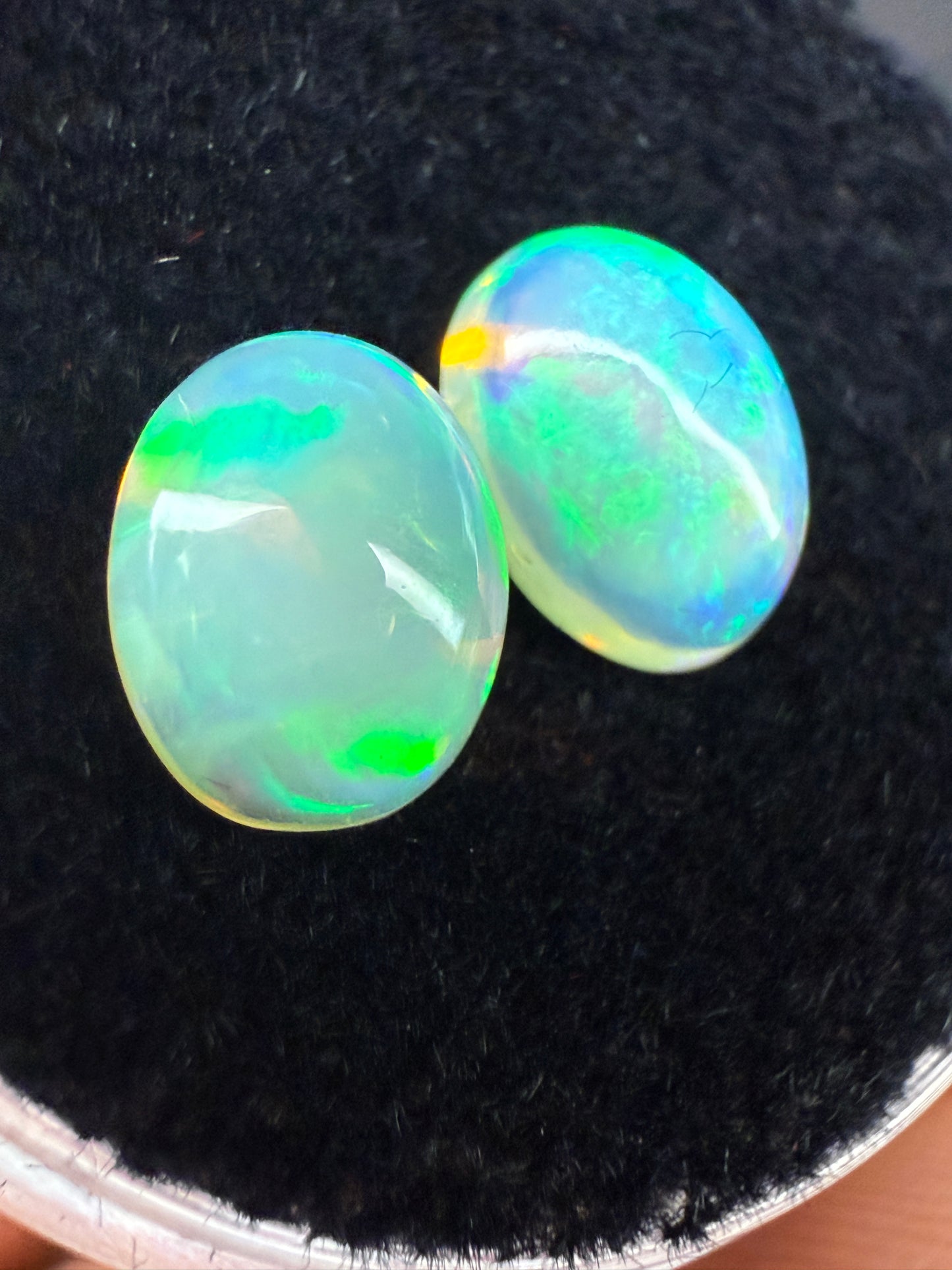Welo Opal Cabochon Pair: 1.76 ct– 8x6x4mm