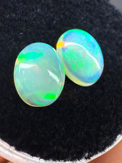 Welo Opal Cabochon Pair: 1.76 ct– 8x6x4mm