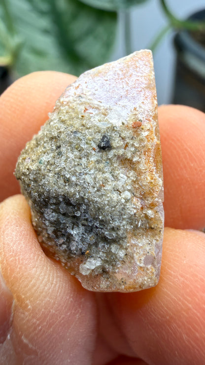 Polished Agate Geode Half with Druzy Quartz