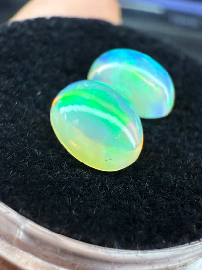 Welo Opal Cabochon Pair: 1.76 ct– 8x6x4mm