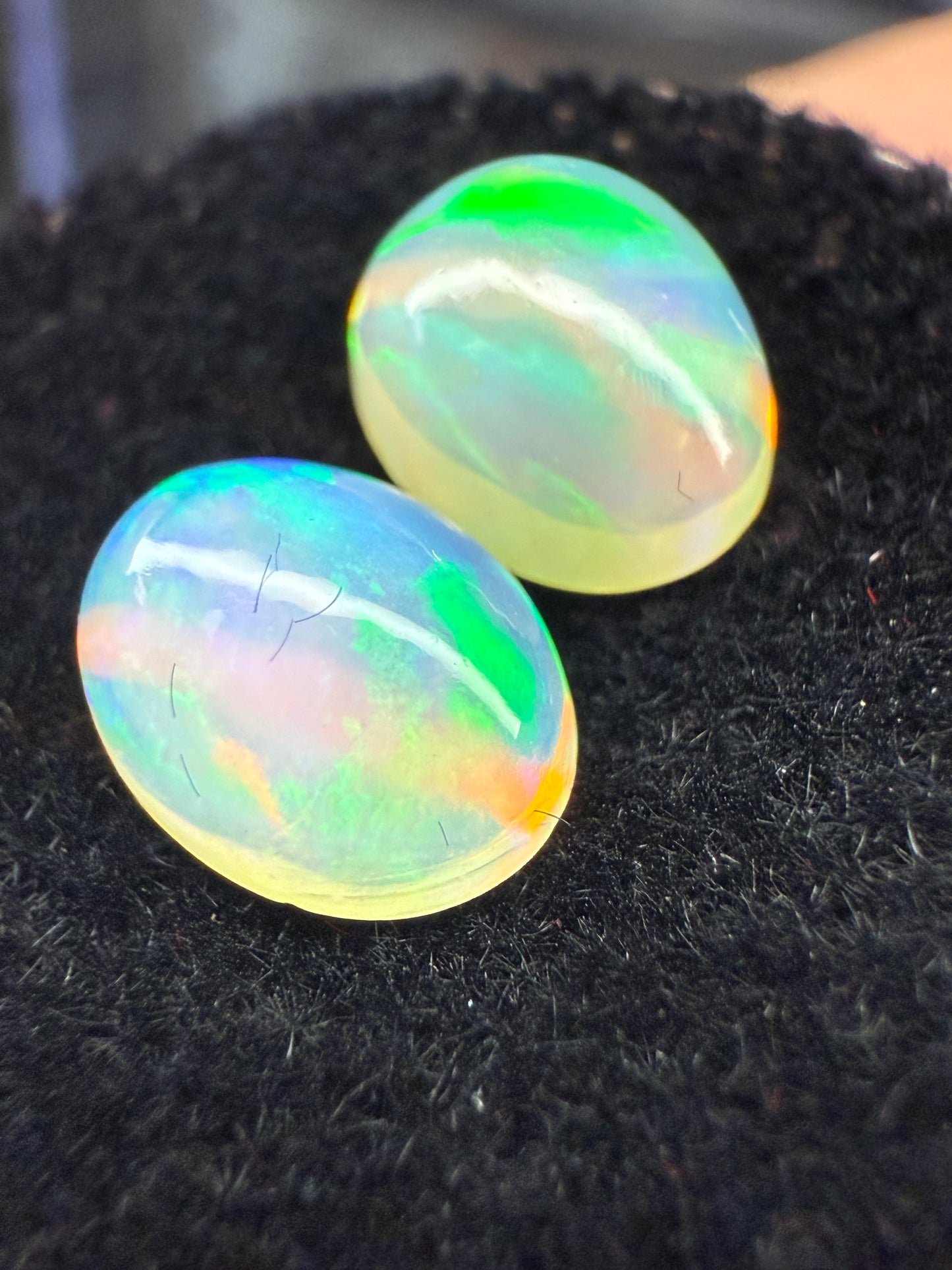 Welo Opal Cabochon Pair: 1.76 ct– 8x6x4mm