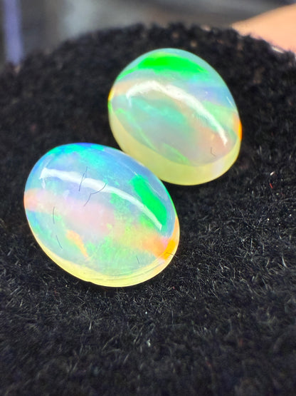 Welo Opal Cabochon Pair: 1.76 ct– 8x6x4mm