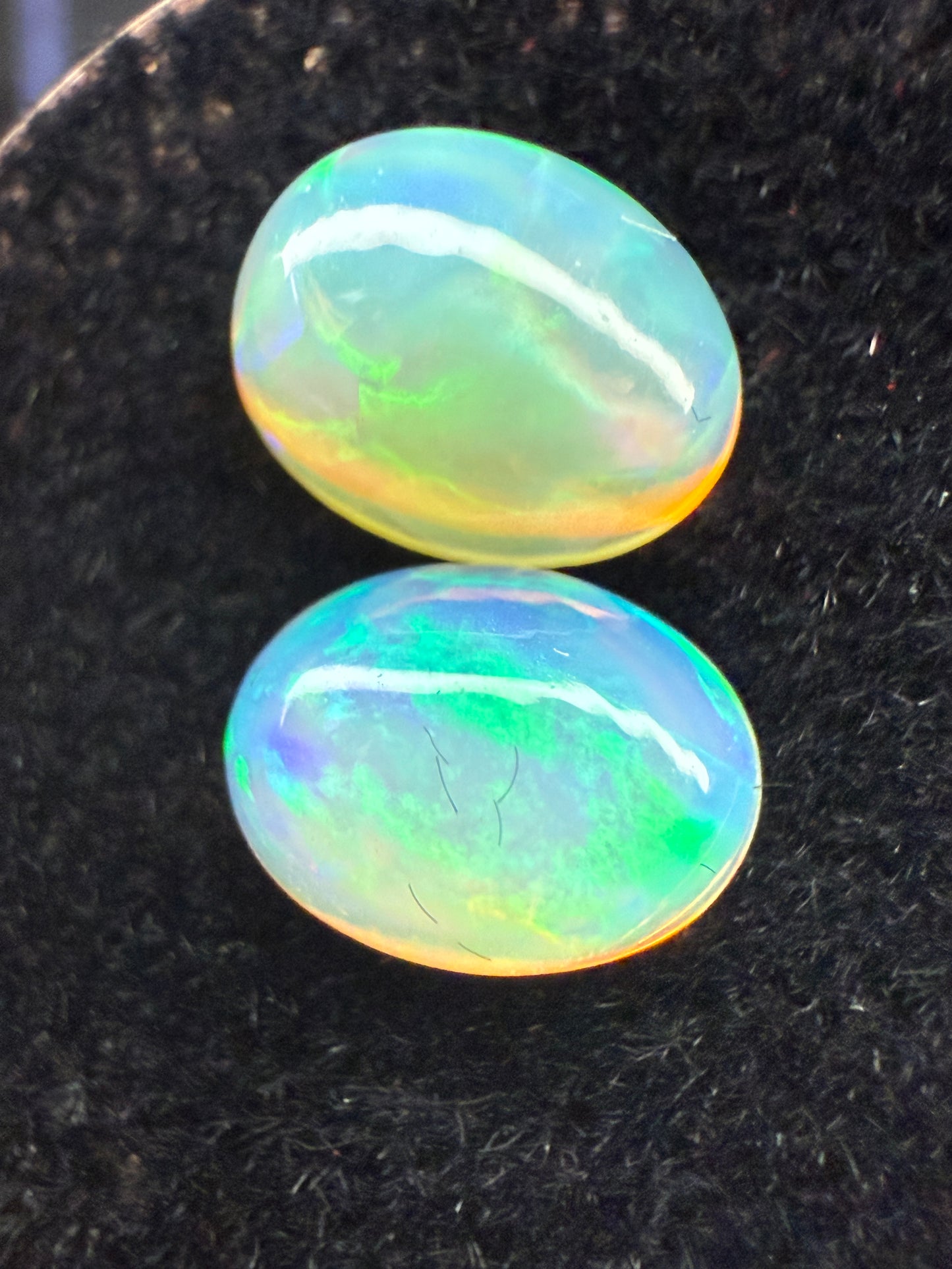 Welo Opal Cabochon Pair: 1.76 ct– 8x6x4mm