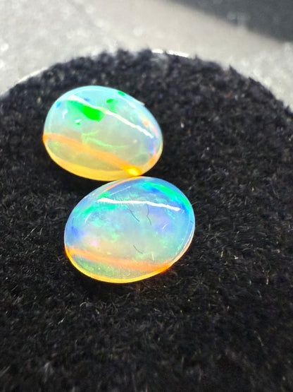 Welo Opal Cabochon Pair: 1.76 ct– 8x6x4mm