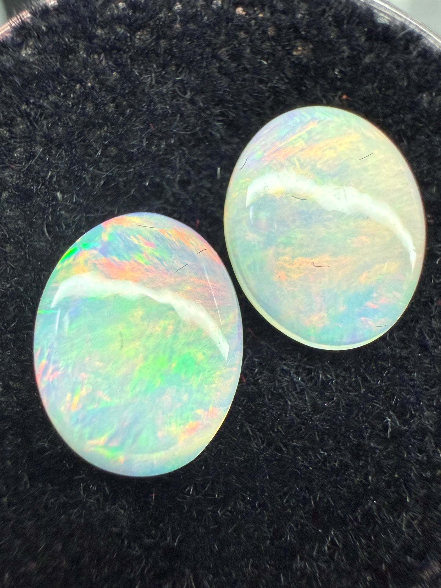 Welo Opal Cabochon Pair: 2.30 ct– 9x7x4mm