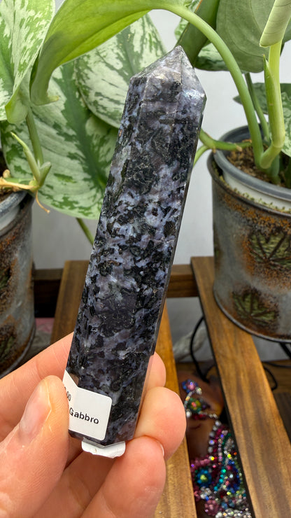 Indigo Gabbro Tower (Mystic Merlinite)- 3.75" inches tall