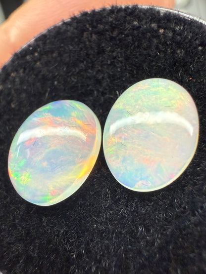 Welo Opal Cabochon Pair: 2.30 ct– 9x7x4mm
