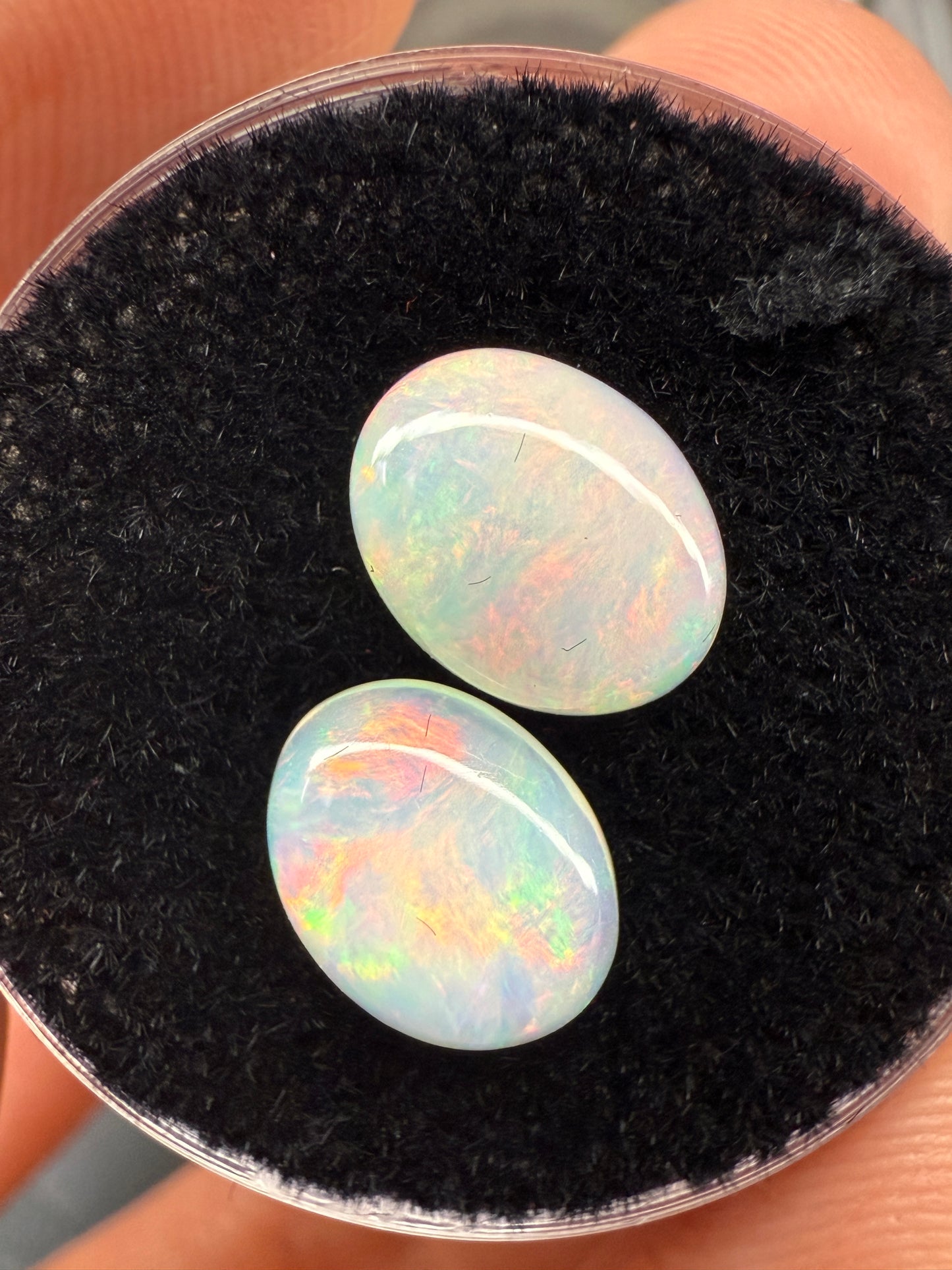 Welo Opal Cabochon Pair: 2.30 ct– 9x7x4mm