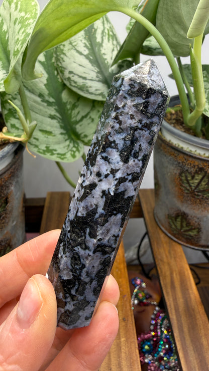 Indigo Gabbro Tower (Mystic Merlinite)- 3.75" inches tall