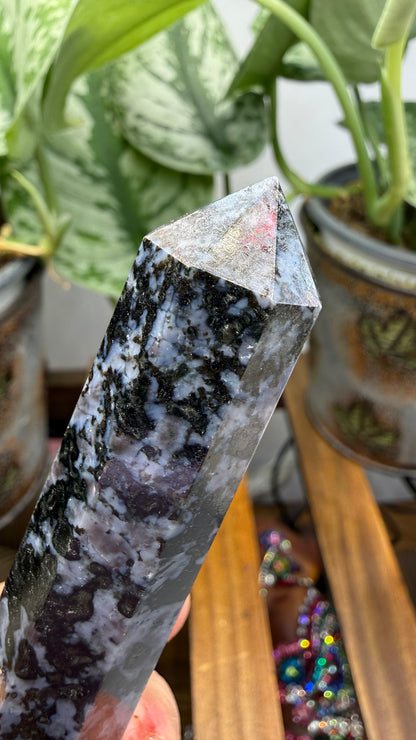 Indigo Gabbro Tower (Mystic Merlinite)- 3.75" inches tall
