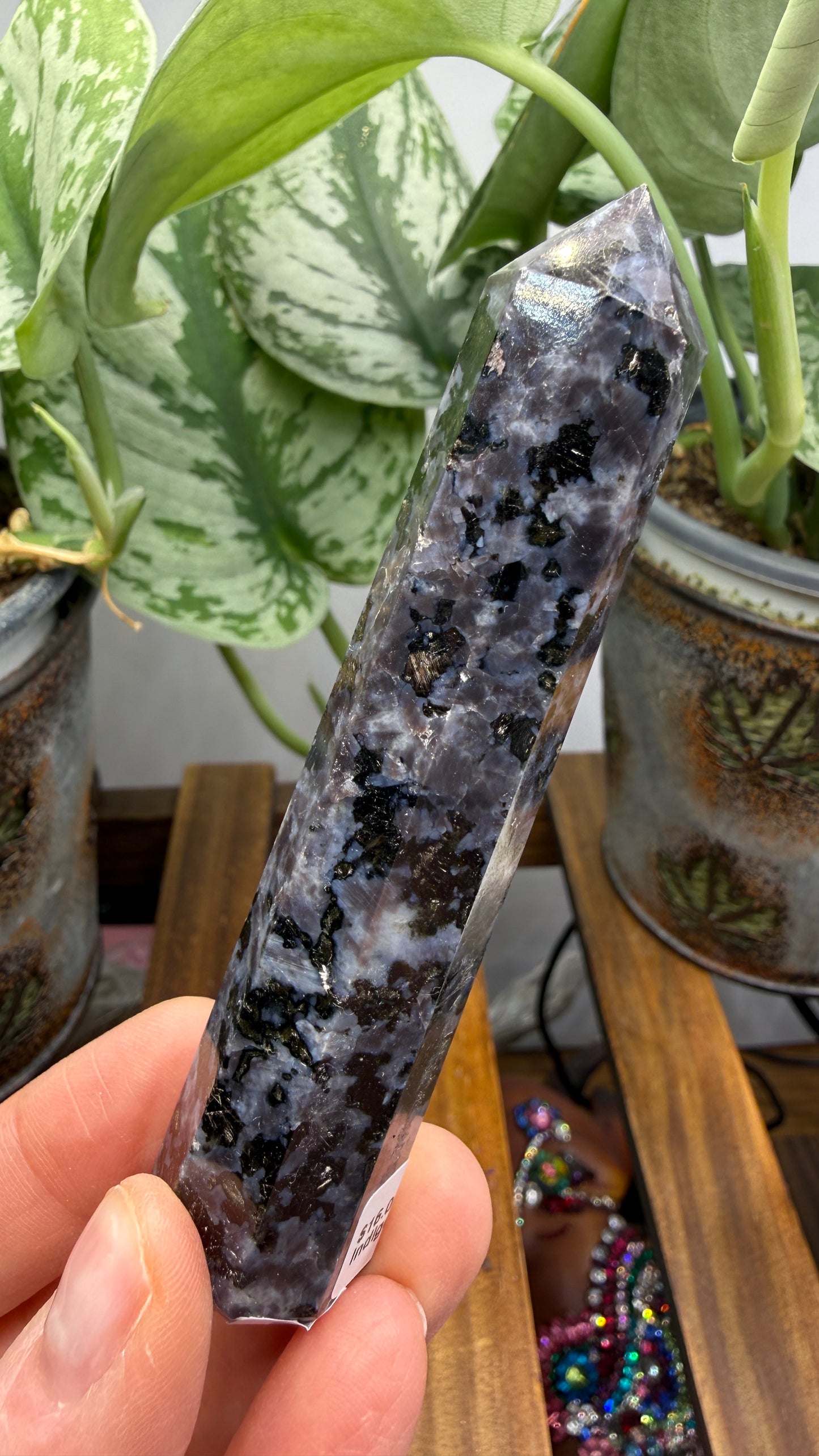 Indigo Gabbro Tower (Mystic Merlinite)- 3.75" inches tall