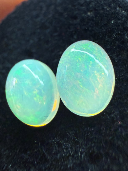 Welo Opal Cabochon Pair: 1.85 ct– 8x6x4mm