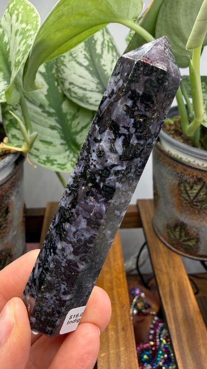 Indigo Gabbro Tower (Mystic Merlinite)- 3.75" inches tall
