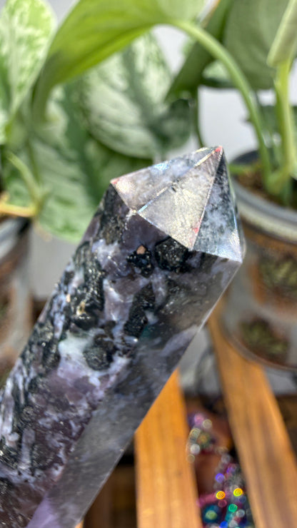Indigo Gabbro Tower (Mystic Merlinite)- 3.75" inches tall
