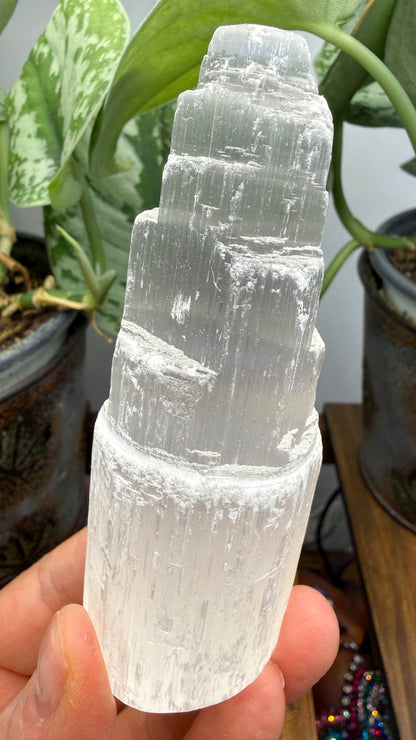 Selenite Crystal Tower- 4 inches tall