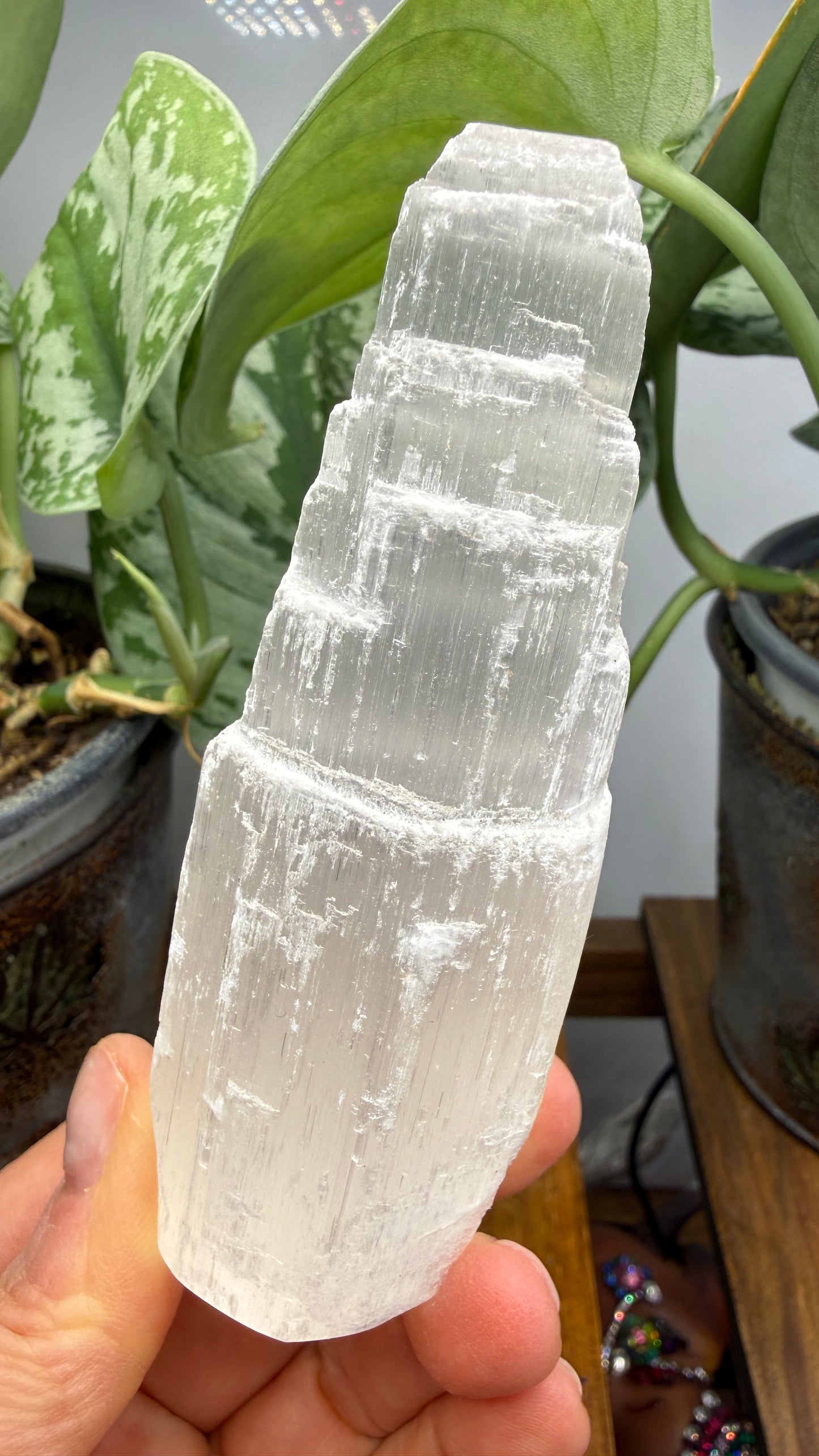 Selenite Crystal Tower- 4.1 inches tall