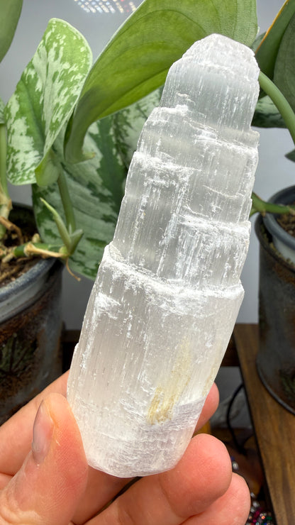 Selenite Crystal Tower- 4.1 inches tall