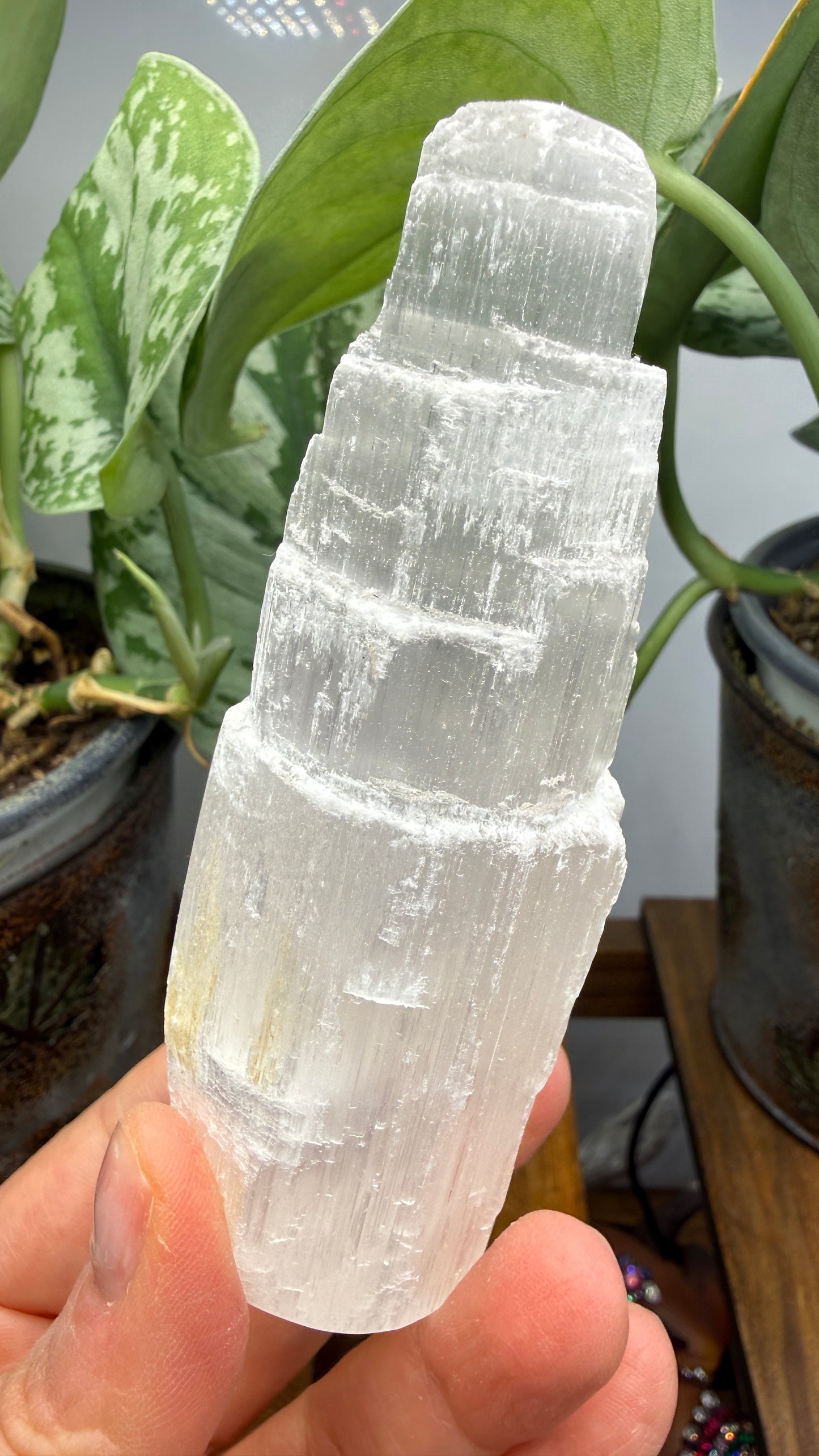Selenite Crystal Tower- 4.1 inches tall
