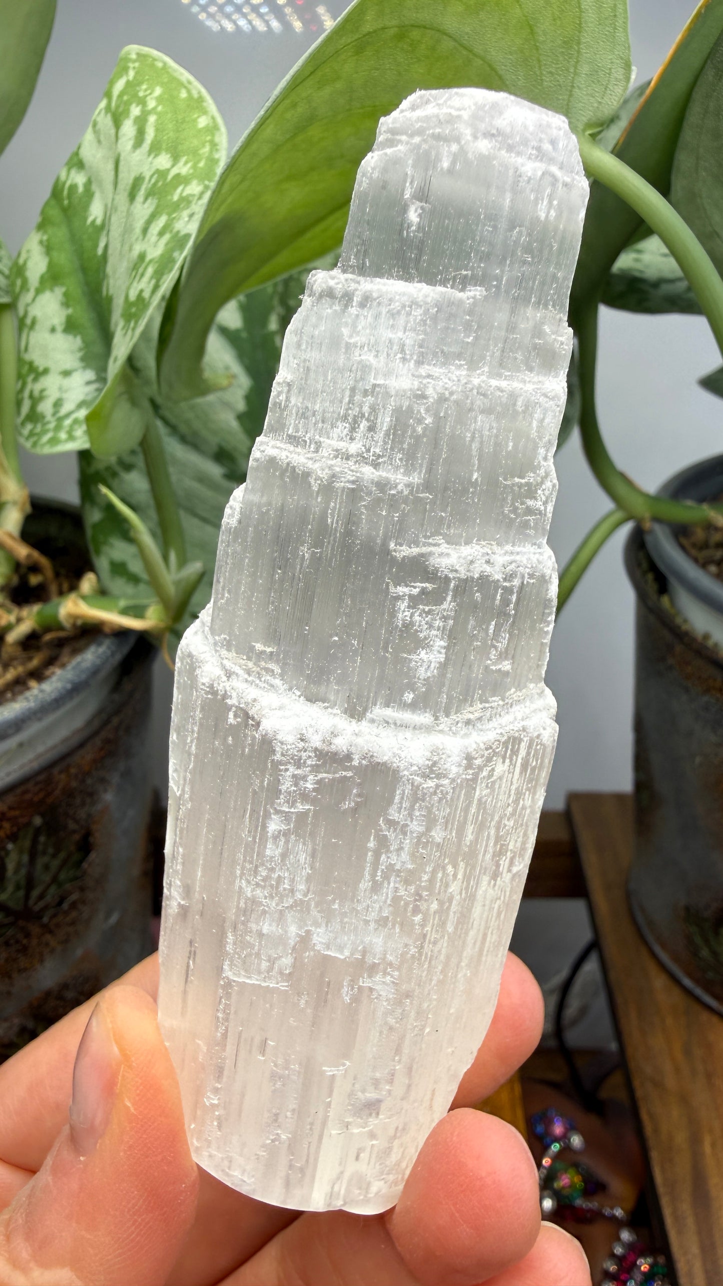 Selenite Crystal Tower- 4.1 inches tall