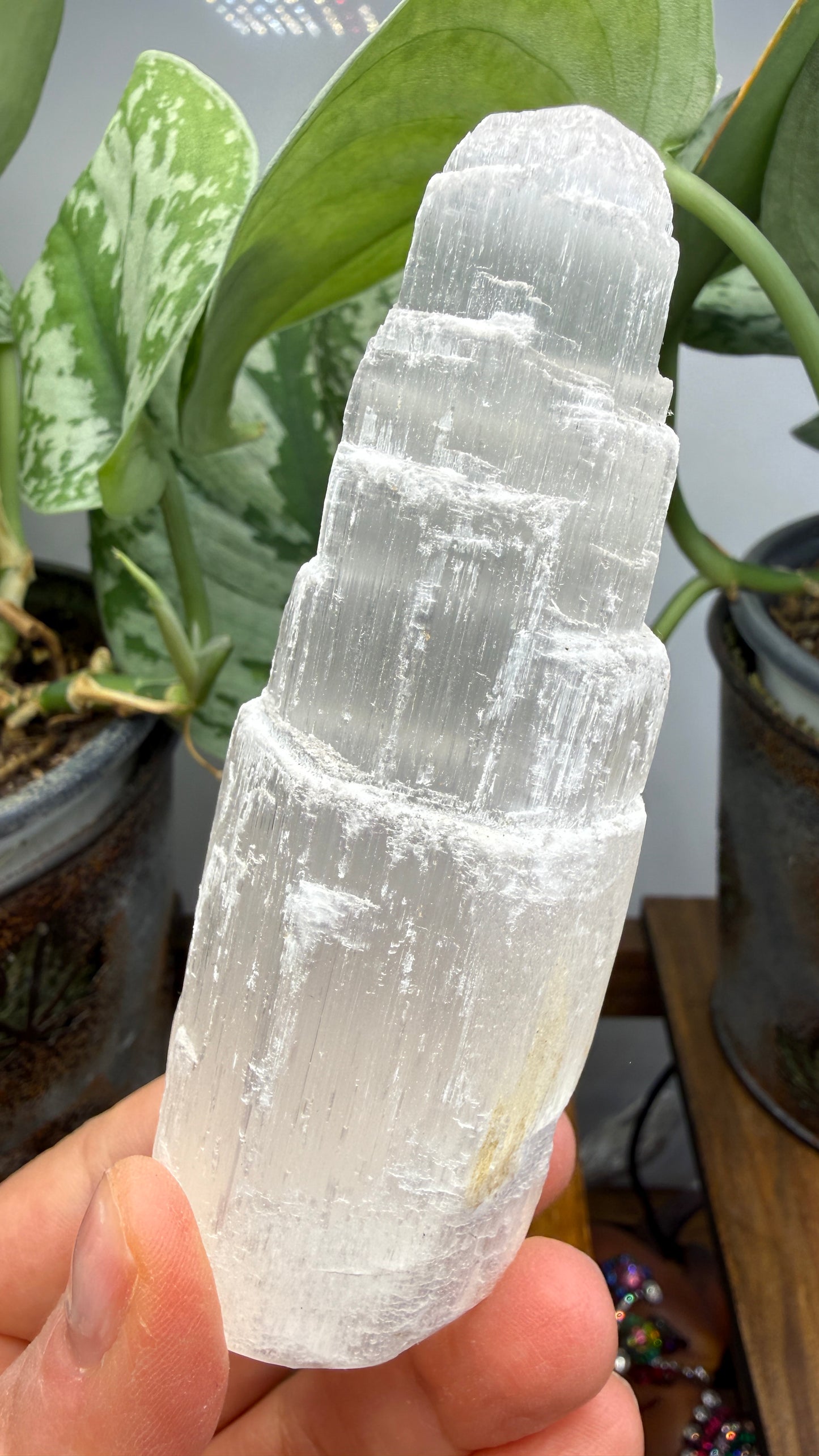 Selenite Crystal Tower- 4.1 inches tall