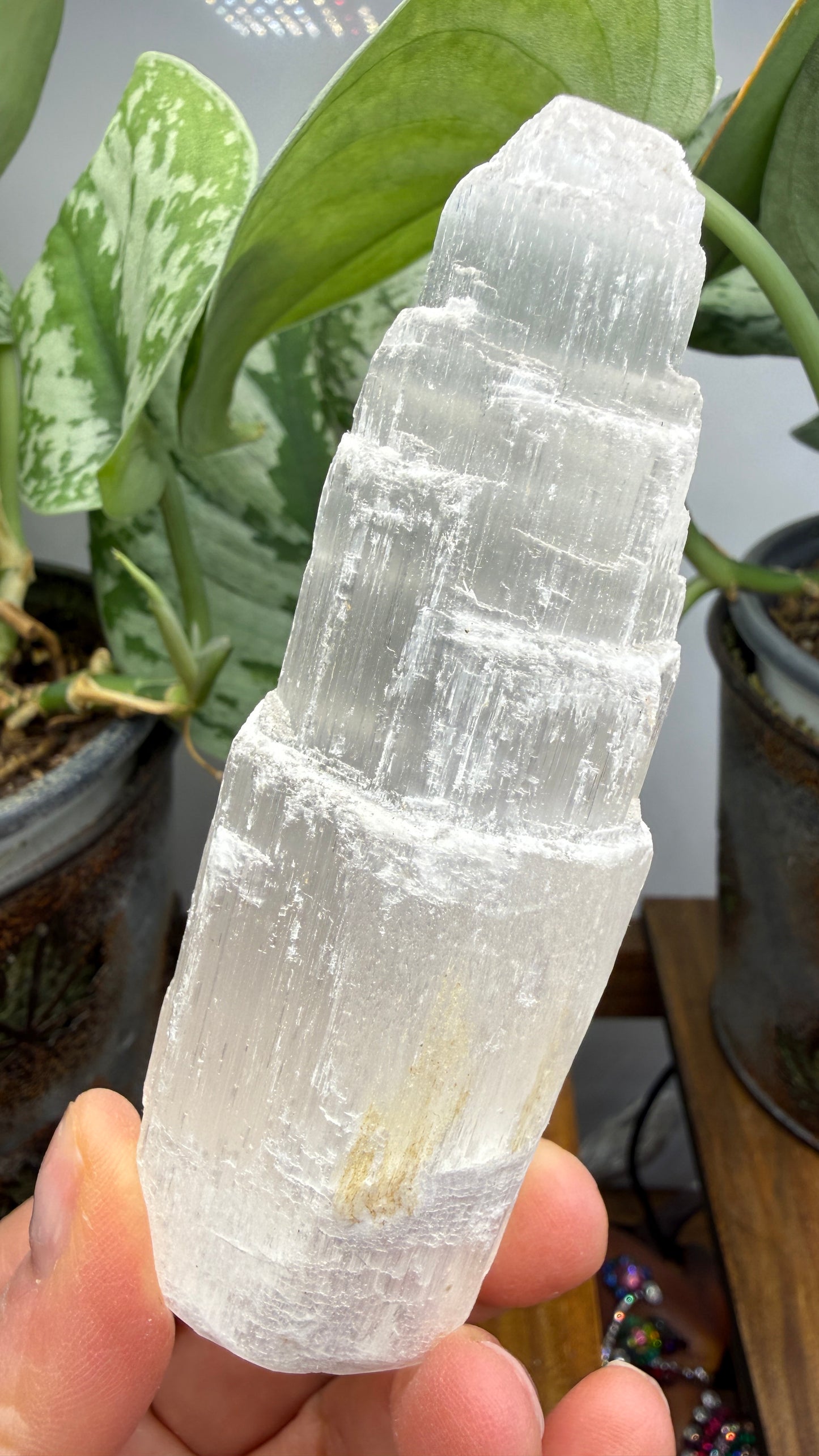Selenite Crystal Tower- 4.1 inches tall