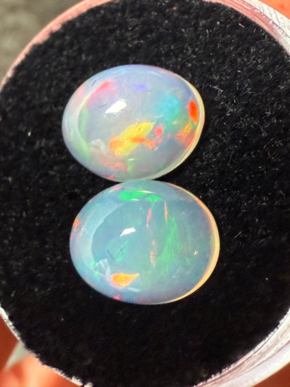 Welo Opal Cabochon Pair: 3.5 ct– 10x8x5mm