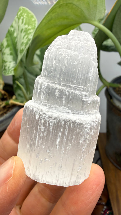 Selenite Crystal Tower- 2.25 inches tall