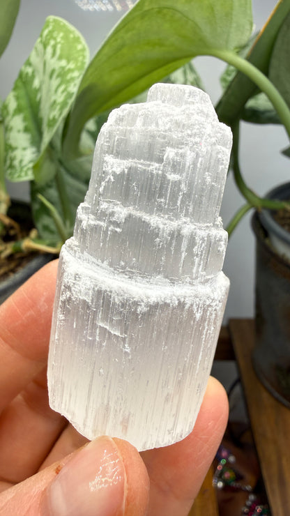 Selenite Crystal Tower- 2.25 inches tall