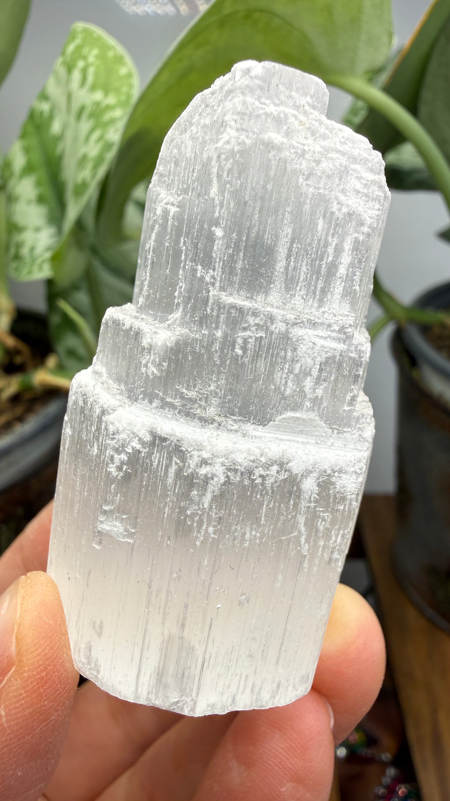 Selenite Crystal Tower- 2.25 inches tall