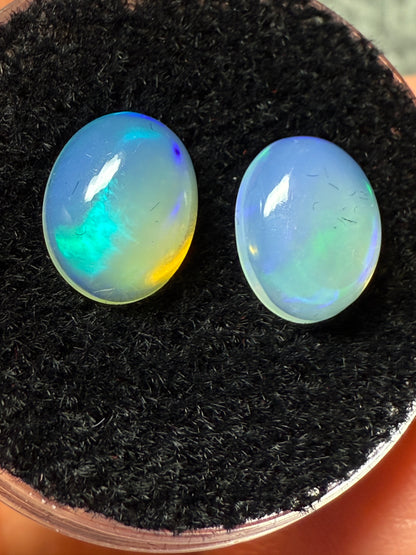 Welo Opal Cabochon Pair: 2.64 ct– 9x7x4mm