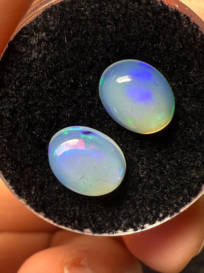 Welo Opal Cabochon Pair: 2.64 ct– 9x7x4mm