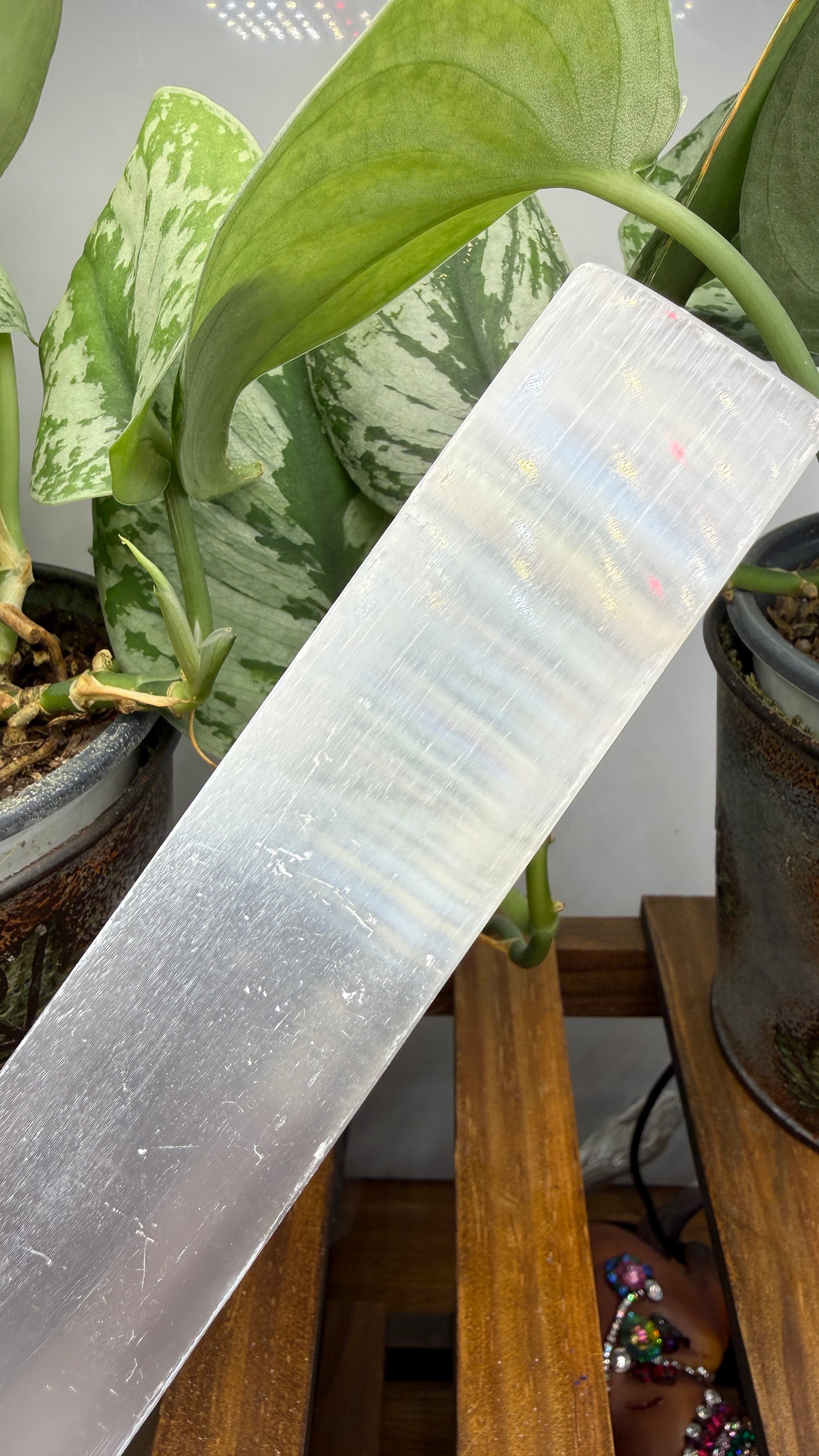 Satin Spar Selenite Charging Plate- 7.75" inches