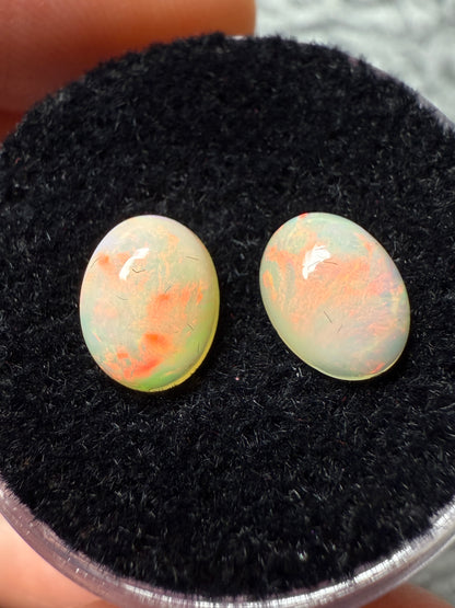 Welo Opal Cabochon Pair: 2.00 ct– 8x6x4mm