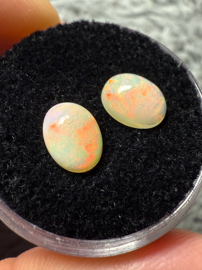 Welo Opal Cabochon Pair: 2.00 ct– 8x6x4mm