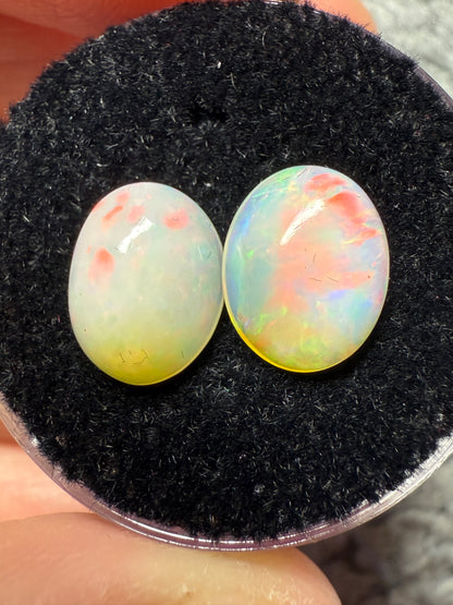 Welo Opal Cabochon Pair: 3.33 ct– 10x8x4mm
